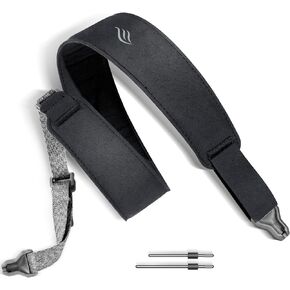 enya Magnetic Strap for Guitar, Bass, and Ukulele - Quick Release, Single-Hand Adjustable, with Leathery Texture