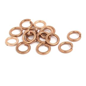 uxcell 15pcs 8mm Inner Dia Brass Split Lock Spring Washer Gasket Gold Tone