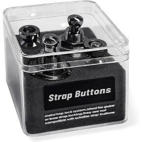 Guitar Strap Locks 2 PCS Guitar Strap Lock Buttons Strap Locks Electric Guitar Set Security Quick Release Guitar Strap Button Retainer System Guitar Strap Lock for Electric Locking Guitar StrapBlack