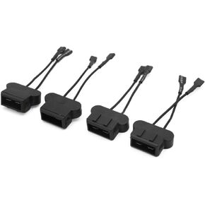 uxcell 4Pcs Plastic Car Horn Speaker Adapter Wiring Harness Pigtail Socket for Volkswagen for VW