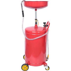 Aain AO5 5 Gallon Portable Oil Lift Drain, Steel Oil Drain, Adjustable Height Waster Oil drain for Changing car and Truck Motor Oil, Red