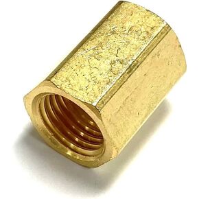 The Stop Shop Female Inverted Flare Brake Line Union For 1/4 Inch Tube 7/16"-24 threads (One Piece)