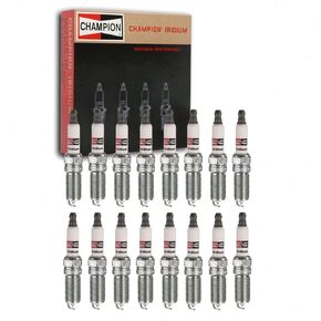 16 pc Champion Iridium Spark Plugs compatible with Ford F-250 Super Duty 6.2L V8 2011-2020