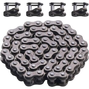 25H 62 Links Starter Chain Rear Sprocket with Master Link for 50cc 70cc 90cc 110cc Coolster 125cc Electric Start Taotao SunL Peace JCL Baja Kazuma Falcon ATV Go Kart Go-Karts Quad