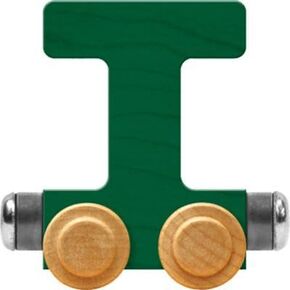 Maple Landmark NameTrains Bright Letter Car T - Made in USA (Green)