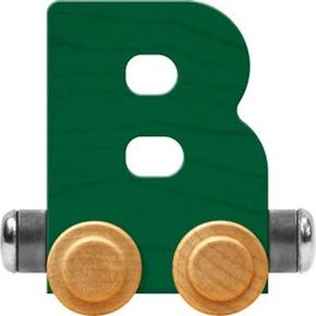 سيارة Maple Landmark NameTrains Bright Letter B - صنع في الولايات المتحدة الأمريكية (أخضر)