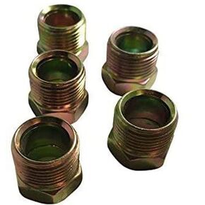 5-Pack of 1/2 Inch Transmission Line Tube Nuts, 3/4"-18 Thread, Inverted Flare