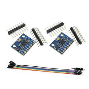 2 قطعة MPU6050 GY-521 3-محور التسارع جيروسكوب وحدة MPU-6050 6 DOF وحدة استشعار التسارع الرقمي مع كابل