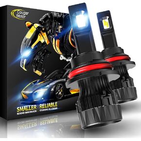 Cougar Motor H7 LED Bulbs, H7 Light Bulb Fog Lights No Adapter Required Non-Polarity 1:1 Size 6500K 60W with Cooling Fan Plug & Play, Pack of 2