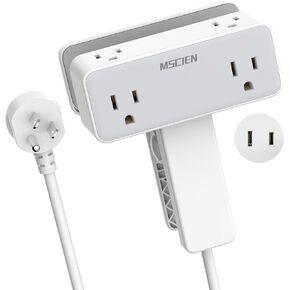 Desk Clamp Power Strip, Under Desk Power Strip with 6 Outlet, Mscien 6 Feet Extension Cord with Multiple Outlets, Desk Mounted Desktop Power Strip for Kitchen Home Office, Fit 1.6" Tabletop Edge