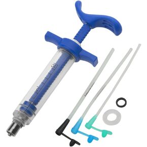 LILYS PET Reuseable Young Birds Feeding Syringe,Plastic and Perspex Material,Feeding Milk for Young Birds or Feeding Medicine for Sick Birds (10ml and 2+2.5+3mm Hose)