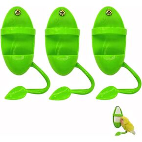 Plastic Bird Feeding Holder for Cuttlebone on Cage Parrot Cage Stands Parrots Feeder Perches,3 Pieces