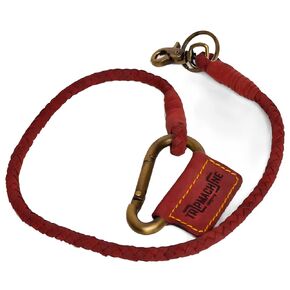 Trip Machine Company Genuine Leather Braided Keychain Keyring For Bike Car Dark Brown (Tobacco)