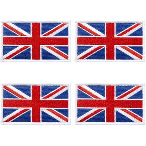 4Pcs UK Britain Flag Patches, Hook and Loop Embroidered Armband Flag Tactical Patches for Backpacks Hat Clothing Jackets. in Kuwait