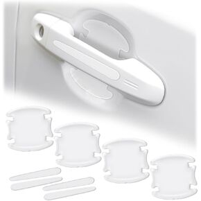 8 Pcs Car Door Handle Protector, Door Cup Protective Film, Anti-Scratches Sticker, Automotive Exterior Accessories, Universal for Most Car Handles (Transparent) in Kuwait
