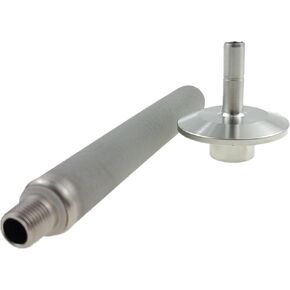 1.5" Tri Clamp to 3/8" (9.53mm) Quick Push in Barb Carbonantion Stone 6" Long 0.22Micron SS304 Stainless Steel