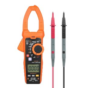 Digital Clamp Meter True RMS 6000 Counts Digital Electrical Tester Meter Auto-Ranging Measures AC/DC Voltage AC/DC Current Resistance Capacitance Temperature Continuity Duty-Cycle in Kuwait