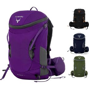 20L Small Lightweight Hiking Backpack for Men Black Multifunctional Internal Frame Backpacks with Removable Rain Cover Travel Day Pack
