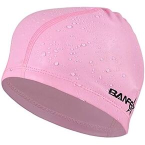 قبعة سباحة من الليكرا بمقاس للبالغين مع معطف من البولي يوريثان يمكن أن تناسب قبعة السباحة ذات الشعر الطويل in Kuwait
