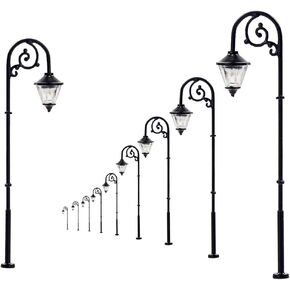 LYM57 10pcs Model Railway Street Lgihts Lamppost Lamp HO Scale 63mm or 2.48inch Single Head LEDs