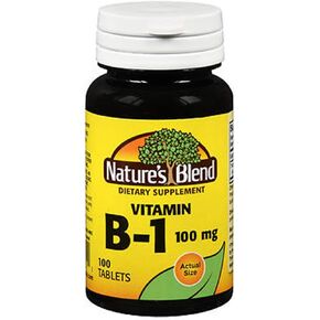 Nature's Blend Vitamin B1 100 mg Tablets - 100 ct, Pack of 3