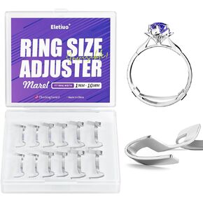 ELETIUO Filled Metal Ring Guard Set for Loose Rings,12 Pack 3 Sizes for Different Band Widths,Invisible Ring Size Adjuster Tightener Spacer Fitter for Any Ring Size,Golden+Silver Color