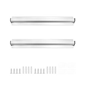 QWORK16" Check Rack Receipt Ticket Bill Clip Aluminium Order Holder, 2 Pack Aluminium Order Holder Slide Check Rack Rail, Desk Receipt Holder, Display Rail Check Rack for Restaurant Office Hotel