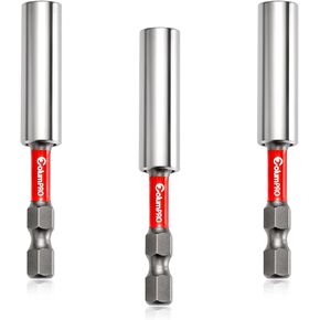 3PCS 1/4" Strong Magnetic Impact Bit Holder,Hex Shank S2 Steel Magnetic,Drill Bit Extension for Impact Driver, Cordless Drill