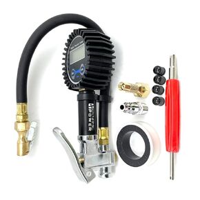 Digital Tire Pressure Gauge with Dual Color LCD, 200 PSI, 3/8" NPT, Midwest Spray Gun - 2500 PSI, 3/8" NPT