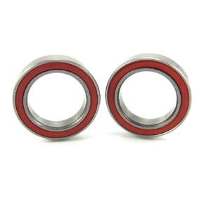 12x18x4mm Hybrid Ceramic Ball Bearings Red Rubber Seals (2)