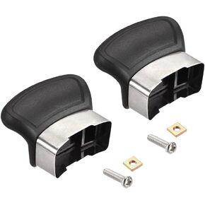 2 Pcs Replacement Handles for Pots and Pans ，Pot Short Side Handles Sauce Pot Panhandle with Screw for Pressure Pan Black Type Cooker Steamer