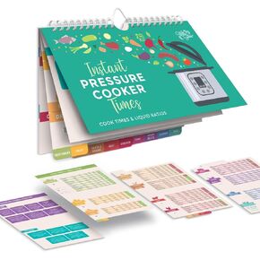 ورقة الغش لأوقات الطهي للطباخ المغناطيسي بالضغط الكهربائي (خط كبير) - مخطط مرجعي متوافق مع الوعاء الفوري وInstaPot + طريقة مثالية للبيض المسلوق، ونصائح وحيل الطبخ in Kuwait