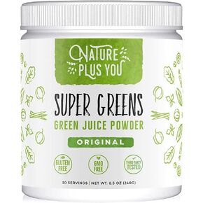Super Greens Powder Organic Blend: Non-GMO Supplement, includes Spirulina, Alfalfa, Spinach, Probiotics, Fiber and Digestive Enzymes, No Artificial Sweeteners, 30 Servings in Saudi Arabia