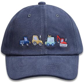 Kids Embroidered Baseball Caps Adjustable Boys Girls Dinosaur Trucker Cap Toddler Beach Sun Hats