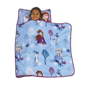 Disney Frozen II Traveling North Lavender, Light Blue and Plum Toddler Nap Mat