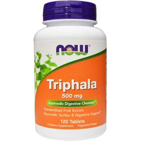 NOW Triphala, 500 mg, 120 Tablets (Pack of 2)