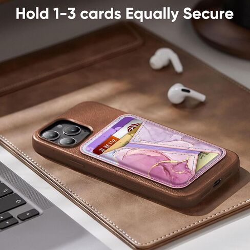 محفظة Fintie MagSafe، حامل بطاقات RFID متوافق مع Apple، محفظة مغناطيسية لسلسلة iPhone 15/14/13/12، تناسب 3 بطاقات، حامل بطاقات ائتمان رفيع للنساء والرجال، وردي رخامي in Saudi Arabia