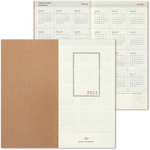 Travelers Company Traveler's Notebook Refill, 2024 A5 Slim Vertical 14474006 (Begins January 2024) in Saudi Arabia