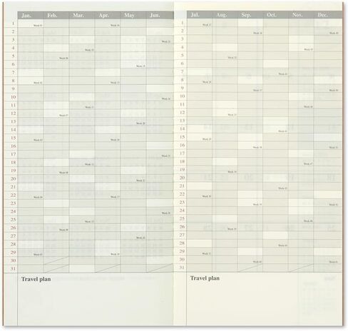 Travelers Company Traveler's Notebook Refill, 2024 A5 Slim Vertical 14474006 (Begins January 2024) in Saudi Arabia
