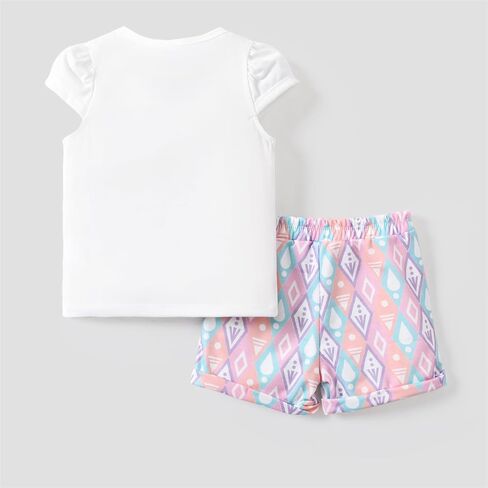Disney Frozen Girl 2PCS Summer Outfits Short Sleeveless T-Shirt Short Pant Set in Saudi Arabia