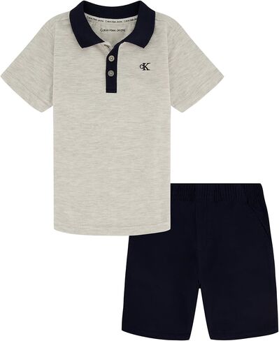 Calvin Klein girls 2 Piece Knit Woven Short SetCalvin Klein 2 Piece Knit Woven Short Set in Saudi Arabia