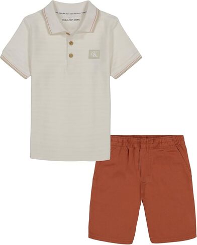 Calvin Klein girls 2 Piece Knit Woven Short SetCalvin Klein 2 Piece Knit Woven Short Set in Saudi Arabia