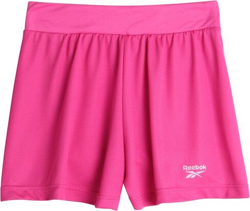 Reebok Girls' Active Shorts Set - 2 Piece Short Sleeve T-Shirt and Mesh Dolphin Gym Shorts - Athleisure Set for Girls (7-12) in Saudi Arabia