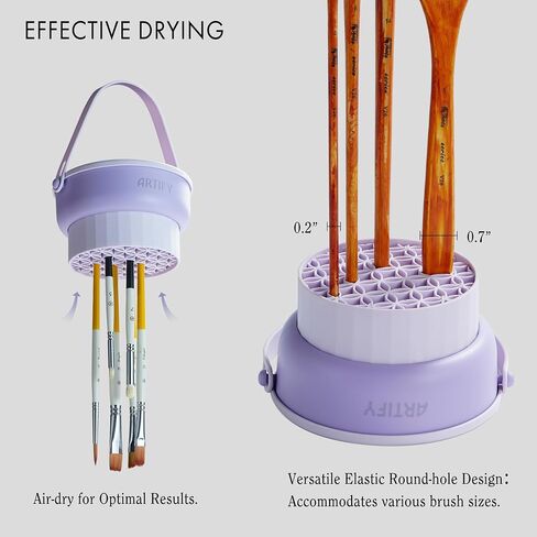 ARTIFY Paint Brush Cleaner Set | All-in-One Holder, Cleaner, and Brush Storage | Includes Brush Care Soap and Brush Comb | Ideal for Artists, Studios, Workshops, and Outdoor Painting in Saudi Arabia
