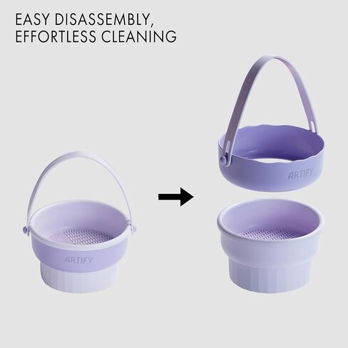 ARTIFY Paint Brush Cleaner Set | All-in-One Holder, Cleaner, and Brush Storage | Includes Brush Care Soap and Brush Comb | Ideal for Artists, Studios, Workshops, and Outdoor Painting in Saudi Arabia