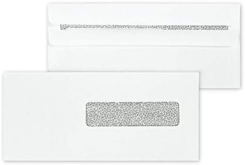 500 مغلف نماذج مطالبة CMS، لمطالبة تأمين الفواتير الطبية HCFA-1508، نماذج CMS-1500، أمان داخلي ملون، إغلاق ذاتي الغلق ~ ظرف النافذة اليمنى ~ 9 1/2 بوصة × 4 1/8 حزمة من 500 in Kuwait