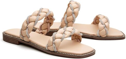 Women's Braided Double Band Slip-On Sandal in Saudi Arabia