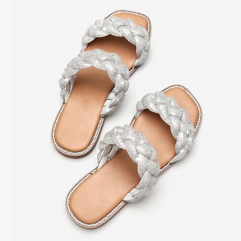 Women's Braided Double Band Slip-On Sandal in Saudi Arabia