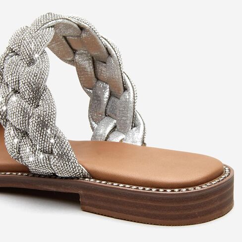 Women's Braided Double Band Slip-On Sandal in Saudi Arabia