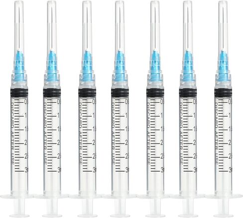 50Pack-3ml/cc مستهلكات المختبر مع أداة Luer Lock 23G1inch ملفوفة بشكل فردي in Kuwait